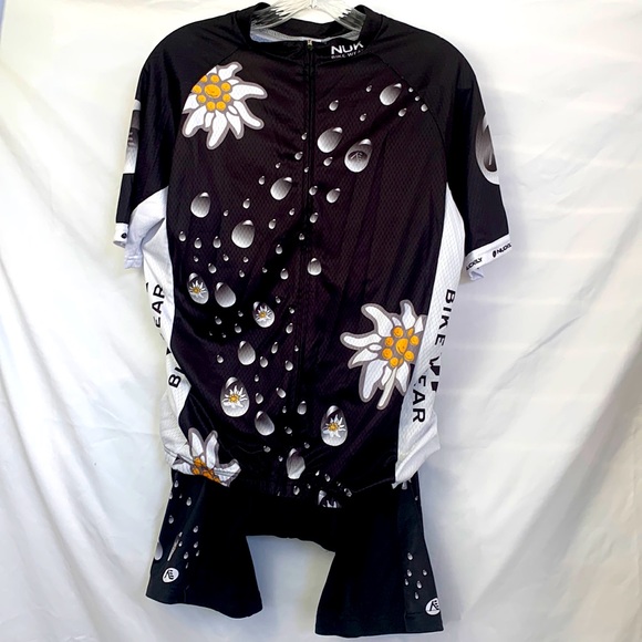 Nuckily Other - NUKILY Bike Wear Women’s NUK Kit Black White Shirt Jersey Shorts Chamois Size XL